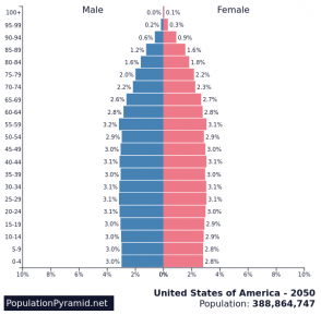 2050アメリカ人口動態